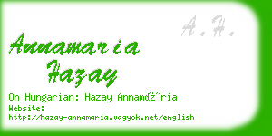 annamaria hazay business card